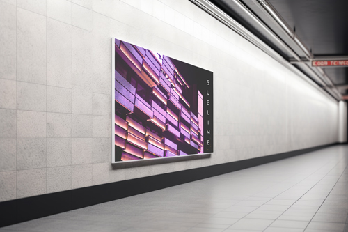 Digital Billboard at a Metro Station