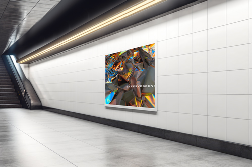 Digital Billboard at a Subway Station