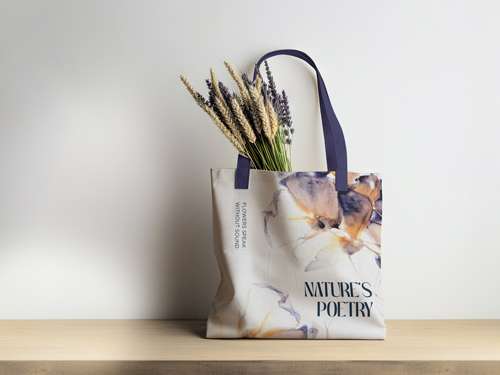 Tote Bag Full of Autumn Plants