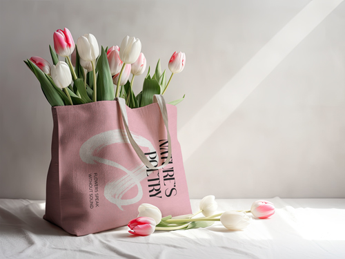 Eco Bag Filled With Tulips