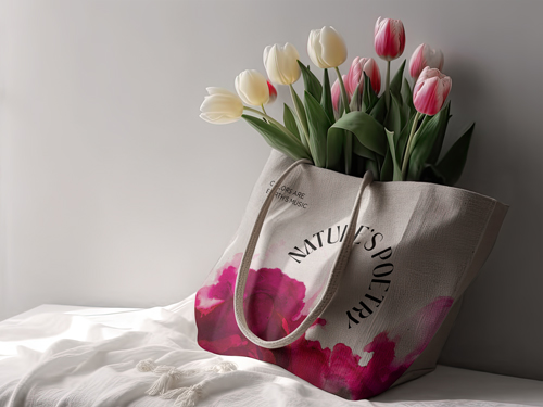 Eco Bag Placed on a Bed