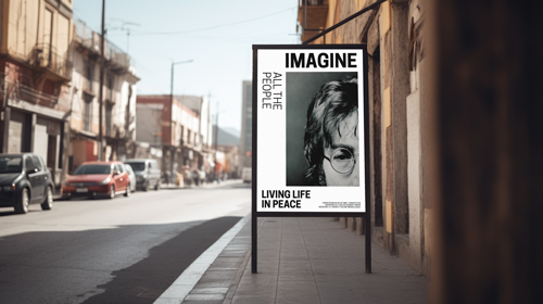 Sign on a Blurred Background