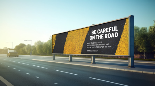 Large Billboard in the Middle of a Street