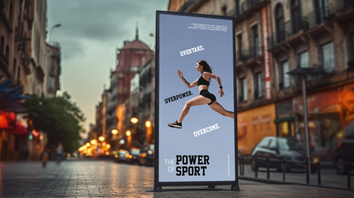 Vertical Billboard in a City