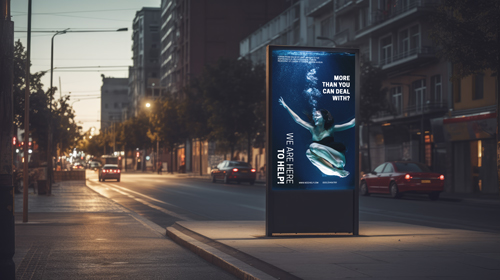 Digital Display Showcased in a City