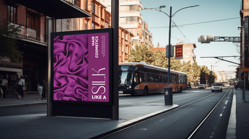 Billboard Ad at a Bus Station