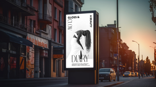 Digital Advertisement During Sunrise