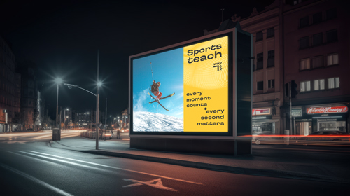 City Billboard During Nighttime