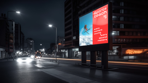 Billboard Ad Low Angle View