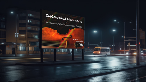 Street Billboard in Downtown Area