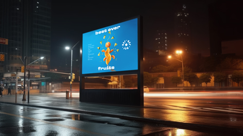 Sidewalk Advertisement in City Center