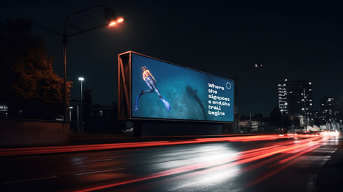 Billboard Ad Left Angle View