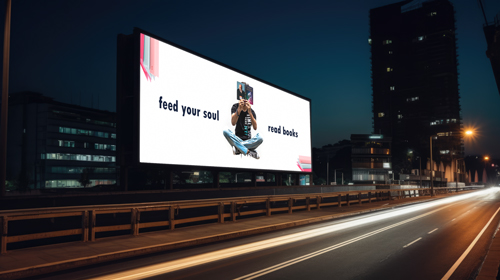 Advertisement Billboard on a Bridge