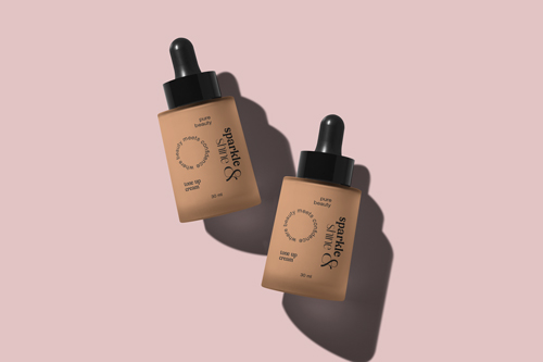 Produits avec pipettes, vue de dessus