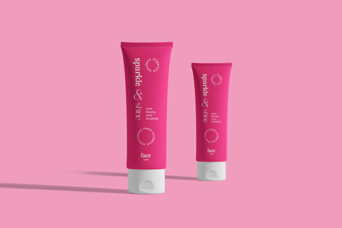 Deux tubes de crème, l'un est flou