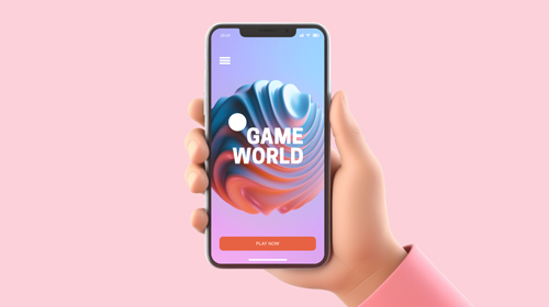 Cell Phone Promoting a Game App