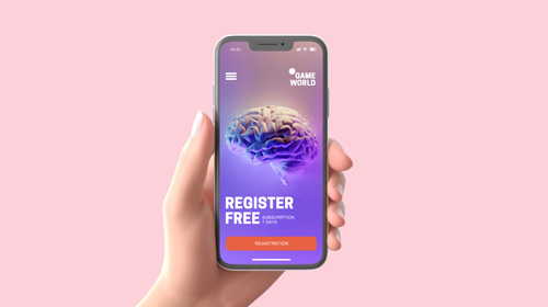 3D Hand Holding a Mobile Device