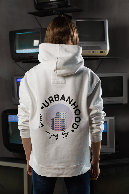 Man in a Hoodie Back View