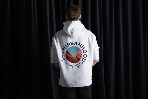 Person Wearing a Hoodie Back View