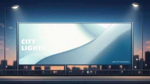 Large Billboard in the Middle of a Street