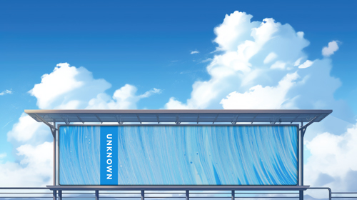 Billboard Ad at a Bus Station