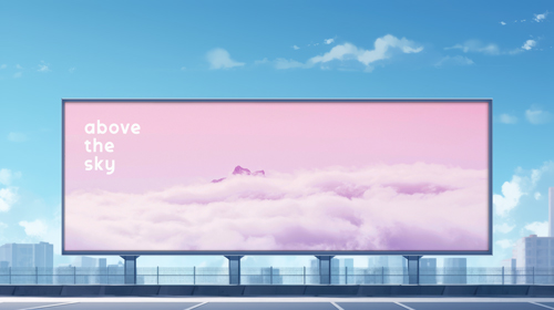 Advertisement Billboard on a Bridge