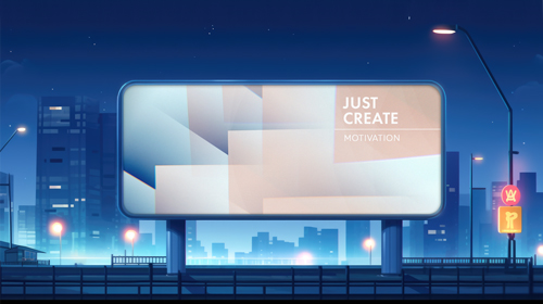 City Billboard During Nighttime