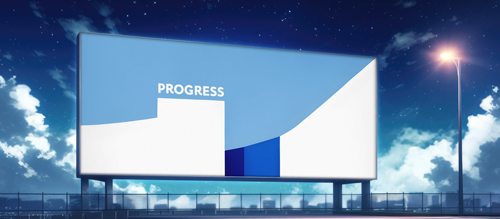 Billboard Under a Starry Sky