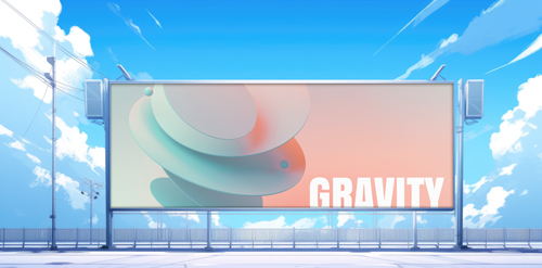 Rectangular Billbaord on a Sidewalk