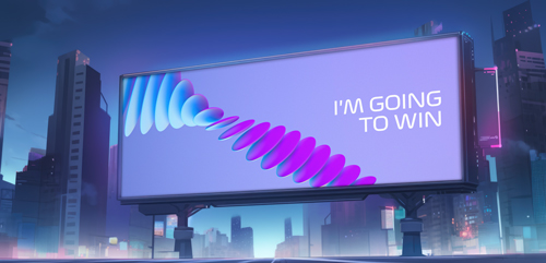 Billboard Ad Low Angle View