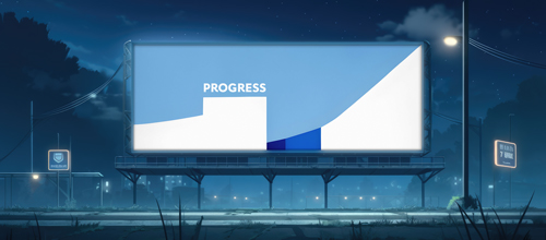 Digital Ad on a Town Sidewalk