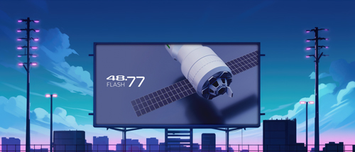 Downtown Billboard During Nighttime