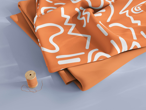 Folded Fabric Closeup View