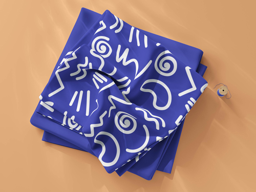 Piece of Fabric High Angle View