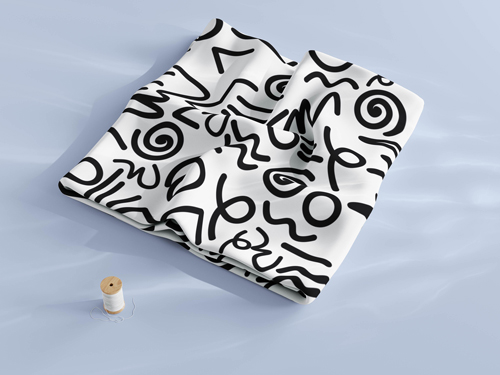 Folded Fabric Left Angle View