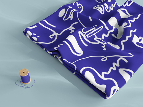 Folded Fabric Left Corner View