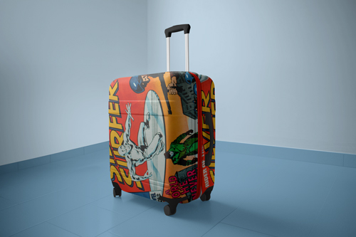 Vista de ángulo izquierdo de equipaje