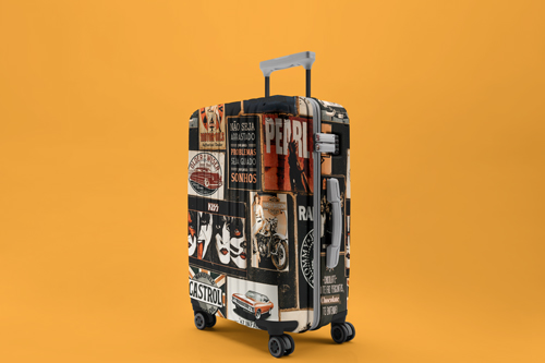 Vista de ángulo izquierdo de equipaje