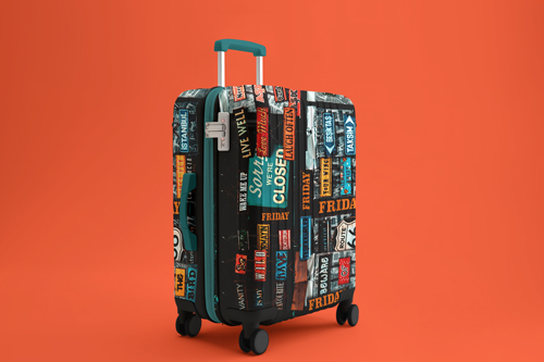 Vista de ángulo derecho de equipaje