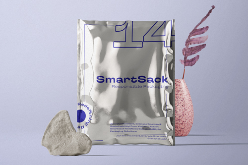 Emballage avec un morceau de pierre