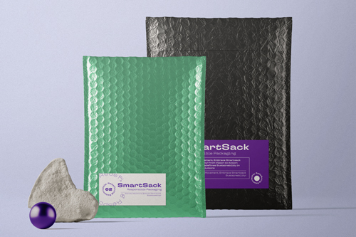 Deux emballages de marque vus de face