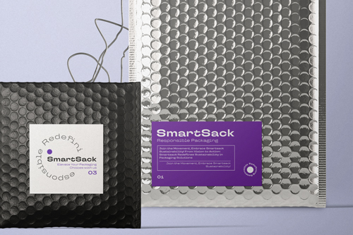 Deux emballages en plastique vuse de près