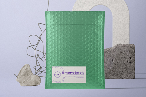 Paquet de courrier vue de face