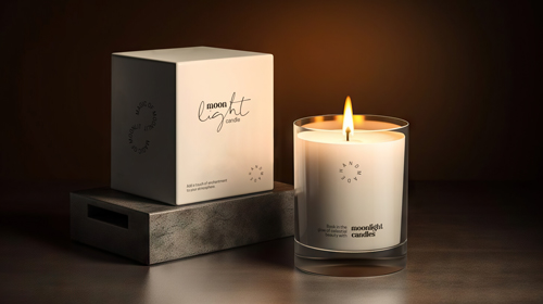 Свеча с коробкой на пьедестале