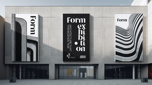 Entrada minimalista al museo