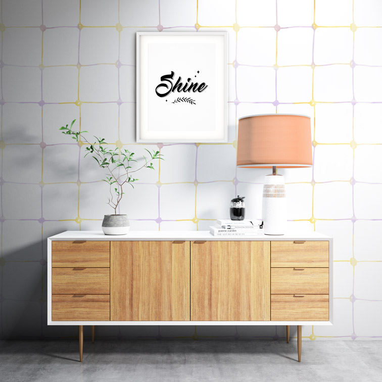 Papier peint et un cadre carré