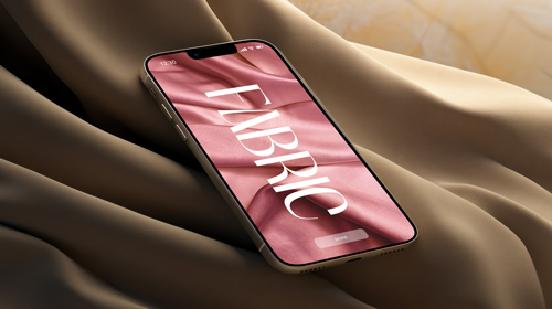 Smartphone Placed on Textile