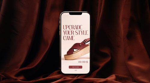 Smartphone Placed on a Curtain