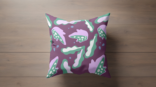 Pillow on a Wooden Surface
