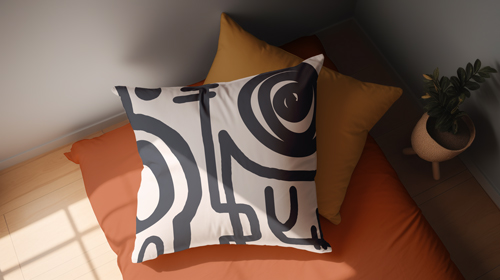 Two Pillows on a Bed